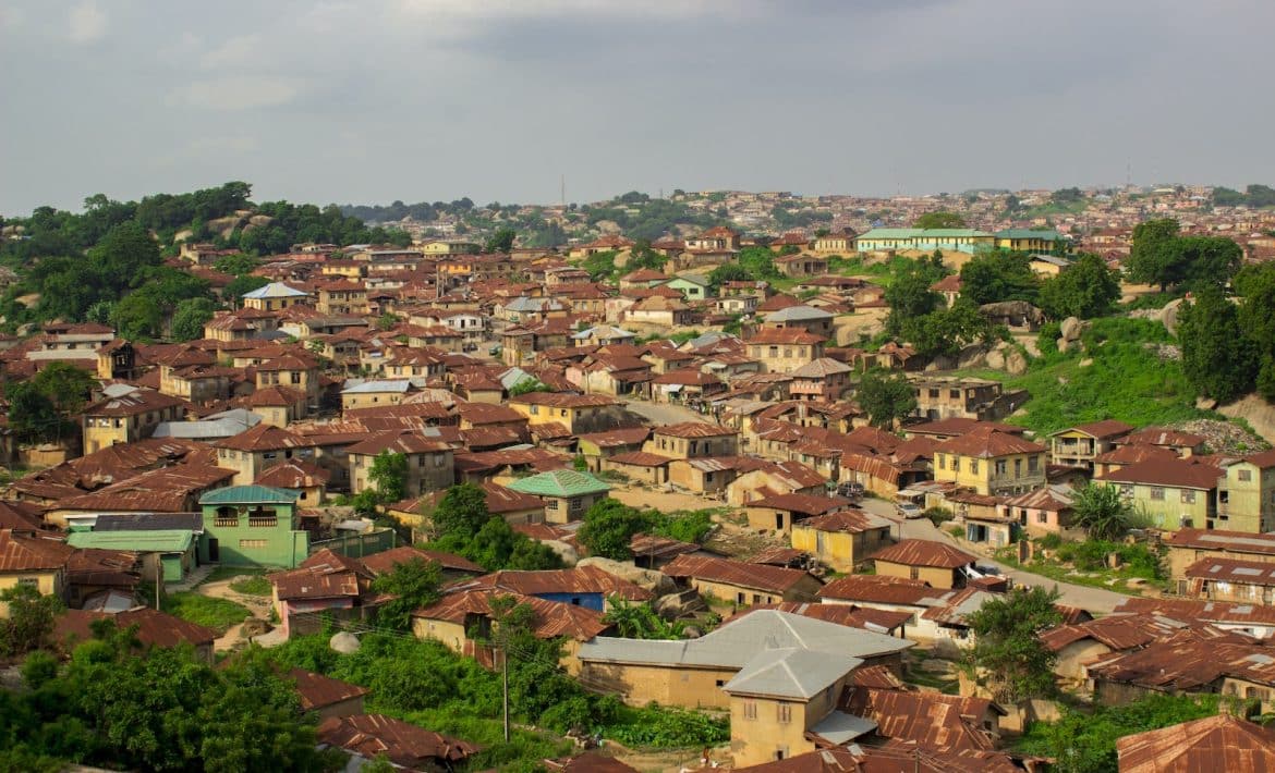 Top View of Houses and Building Roofs